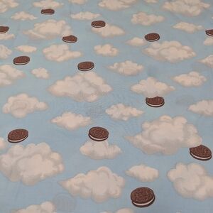 Vintage "Dreaming Of Oreo" Cookie Clouds Springs Twin Flat Sheet 60" X 98" READ